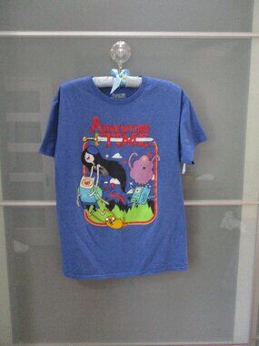 Adventure Time Cartoon Network Blue Short Sleeve T-Shirt